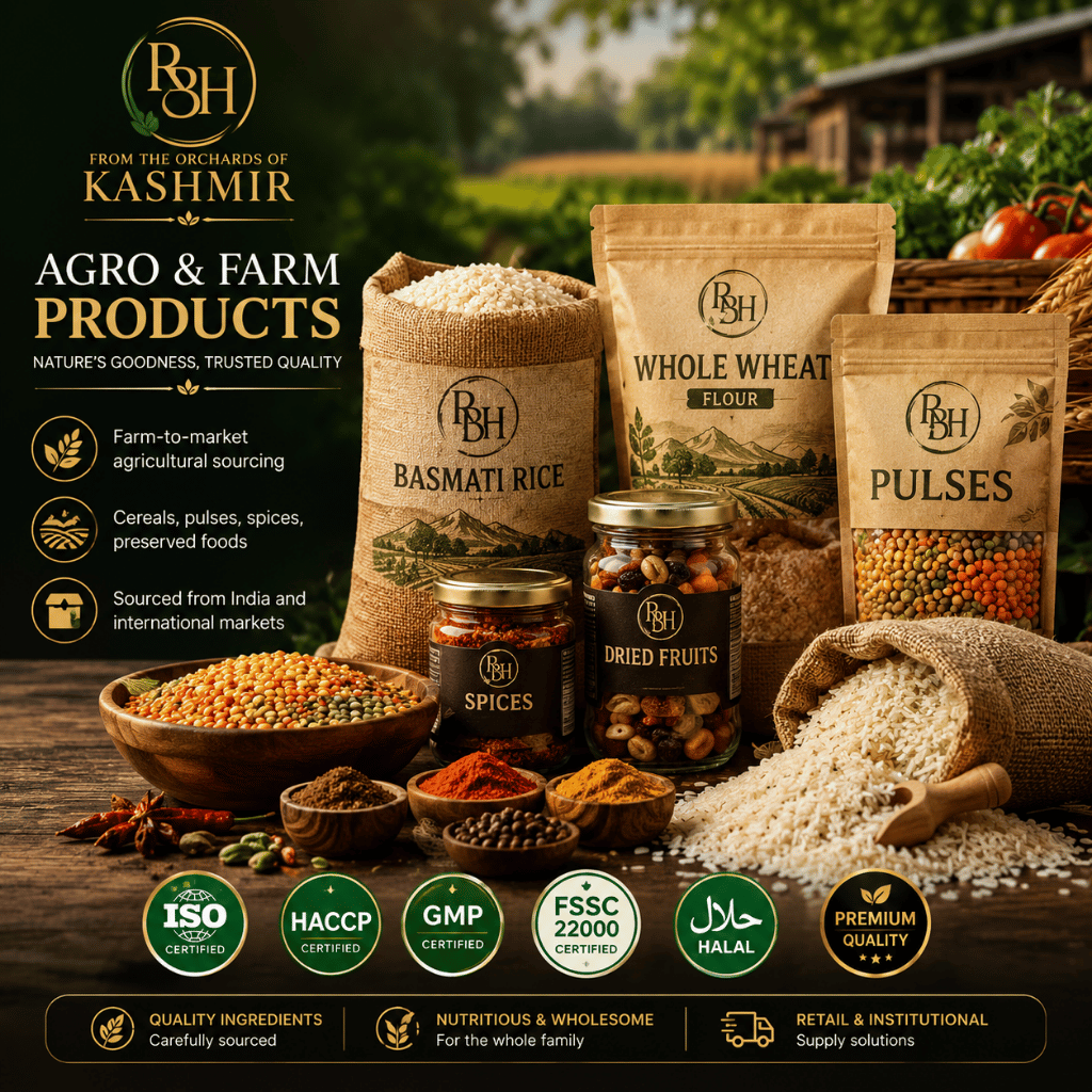 Agricultural field and farm produce